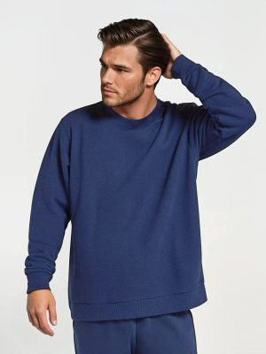 Men's Merino Blend Sweatshirt - Deep Navy