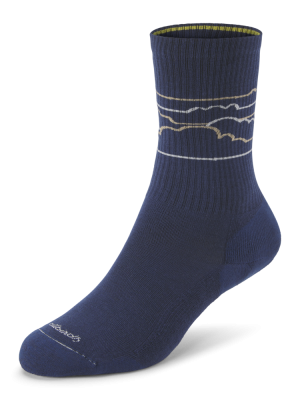 Anytime Crew Sock - Deep Navy/Rugged Beige (Medium Grey) - Cloudstripe