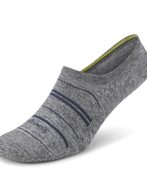 Anytime No Show Sock - Natural Grey Heather/Deep Navy