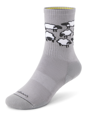 Anytime Crew Sock - Medium Grey/Blizzard (Natural Black) - Sheep