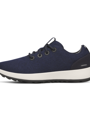 Men's Wool Runner NZ Waterproof - Dark Navy (Natural White Sole)