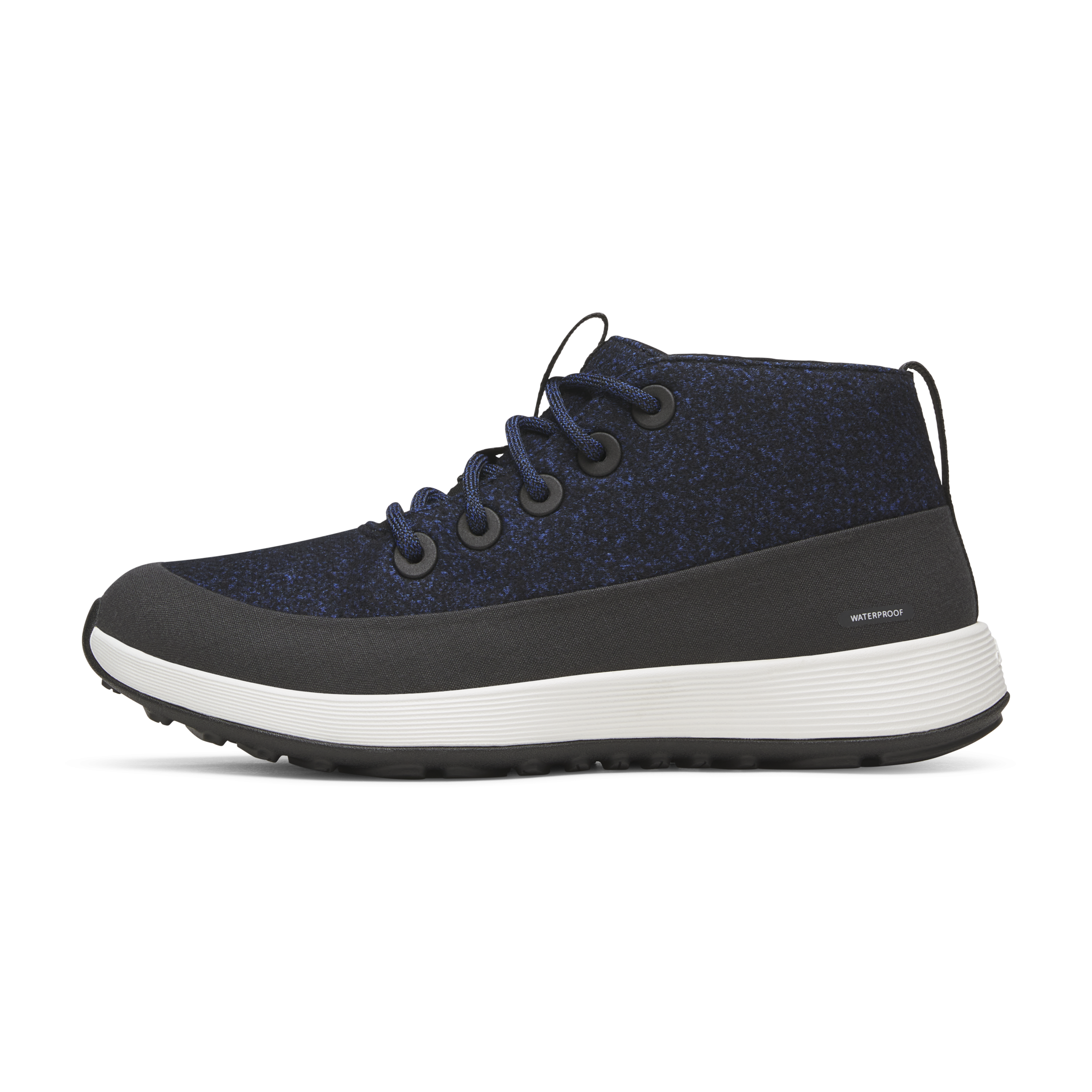 Men's Wool Runner NZ Mid Waterproof - Natural Black/Royal Blue (Barely Grey Sole)