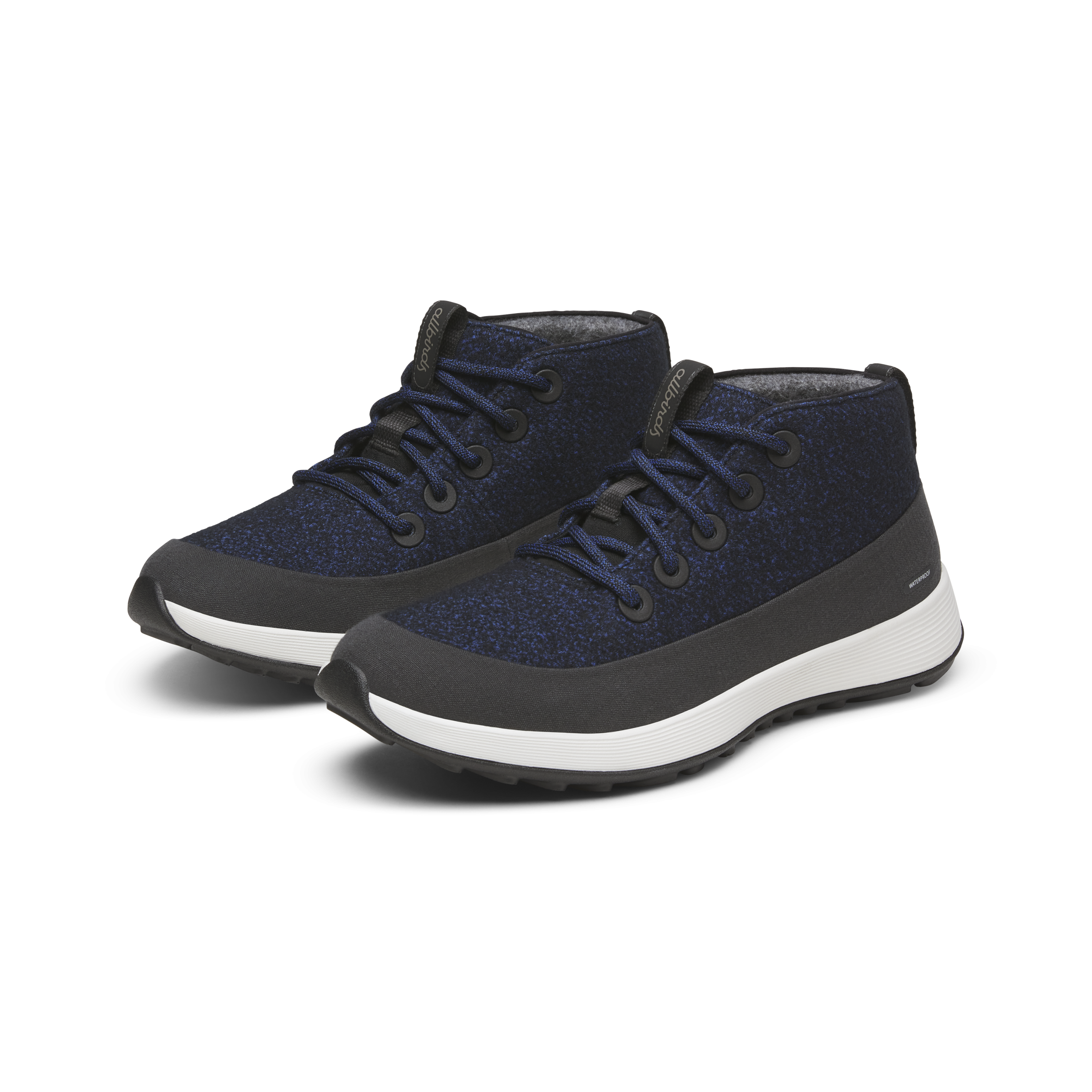 Women's Wool Runner NZ Mid Waterproof - Natural Black/Royal Blue (Barely Grey Sole) - Image 5