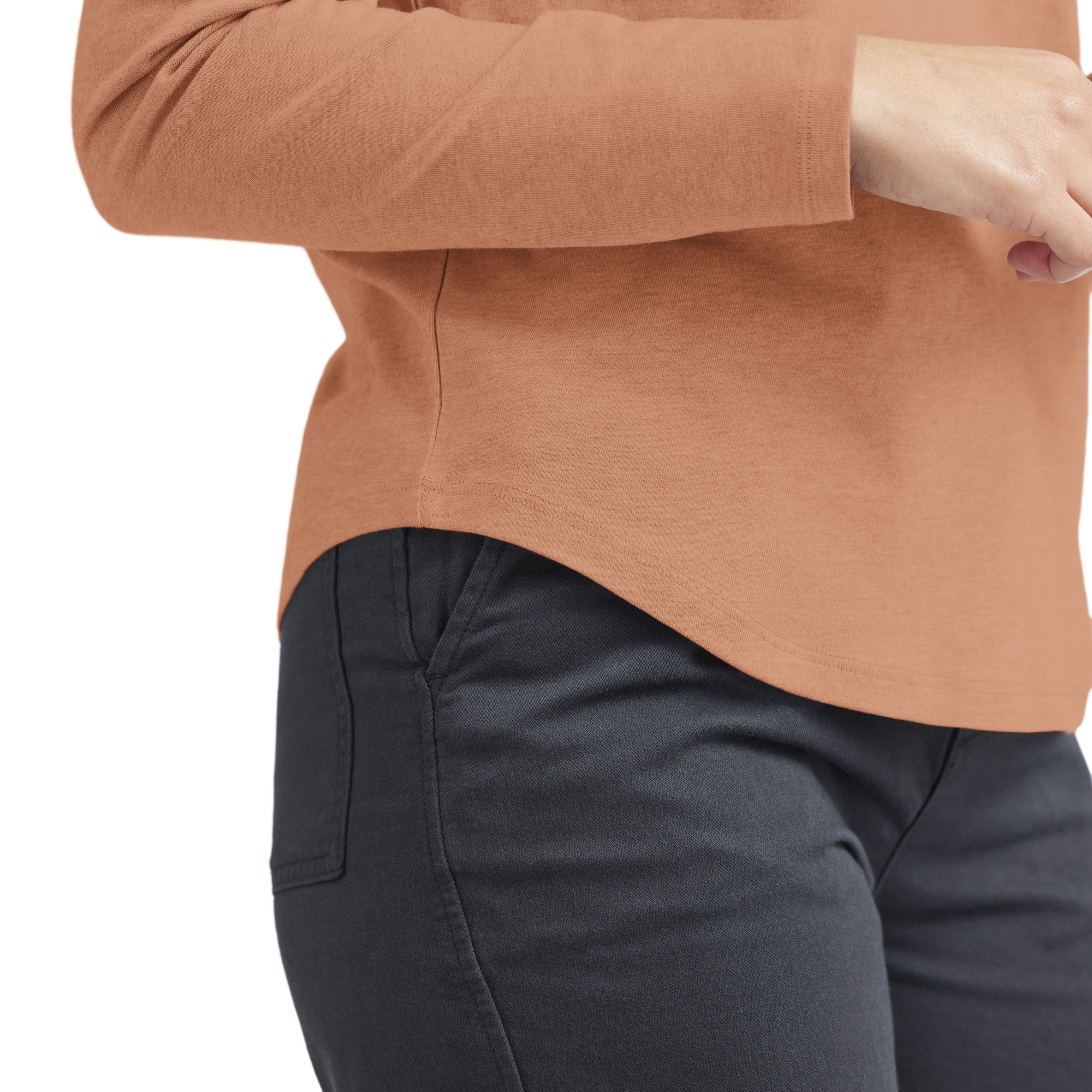 Women's Soft Merino Long Sleeve Tee - Sienna Blush - Image 2