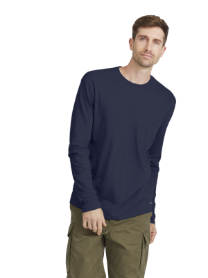 Men's Soft Merino Long Sleeve Tee - Deep Navy