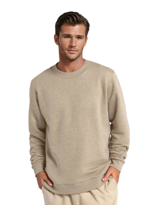 Men's Merino Blend Sweatshirt - Rugged Beige