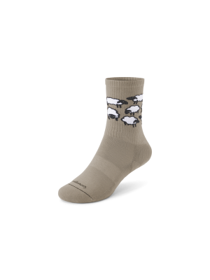 Anytime Crew Sock - Rugged Beige/Blizzard (Natural Black Sole)