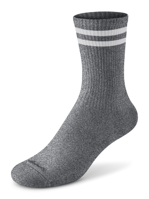Anytime Crew Sock - Natural Grey Heather/Natural White