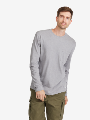 Men's Soft Merino Long Sleeve Tee - Medium Grey