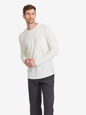 Men's Soft Merino Long Sleeve Tee - Natural White