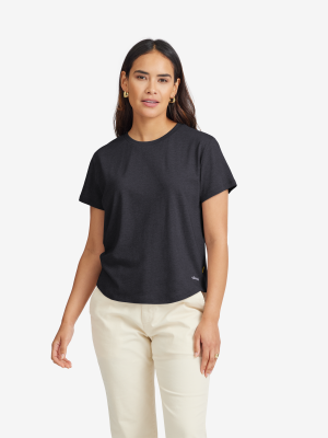 Women's Soft Merino Tee - Natural Black
