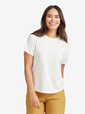 Women's Soft Merino Tee - Natural White