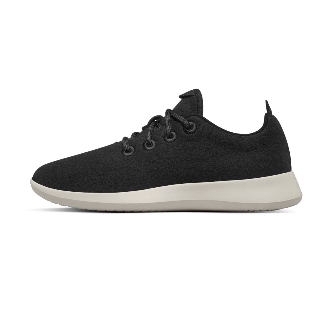 Men's Wool Runner - True Black (Cream Sole)